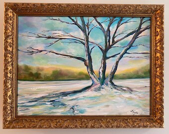 Winter Painting 14” by 18”
