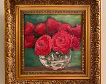 Rose Painting Original 12” by 12”