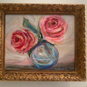 Original Blumengemälde 10”x 12”