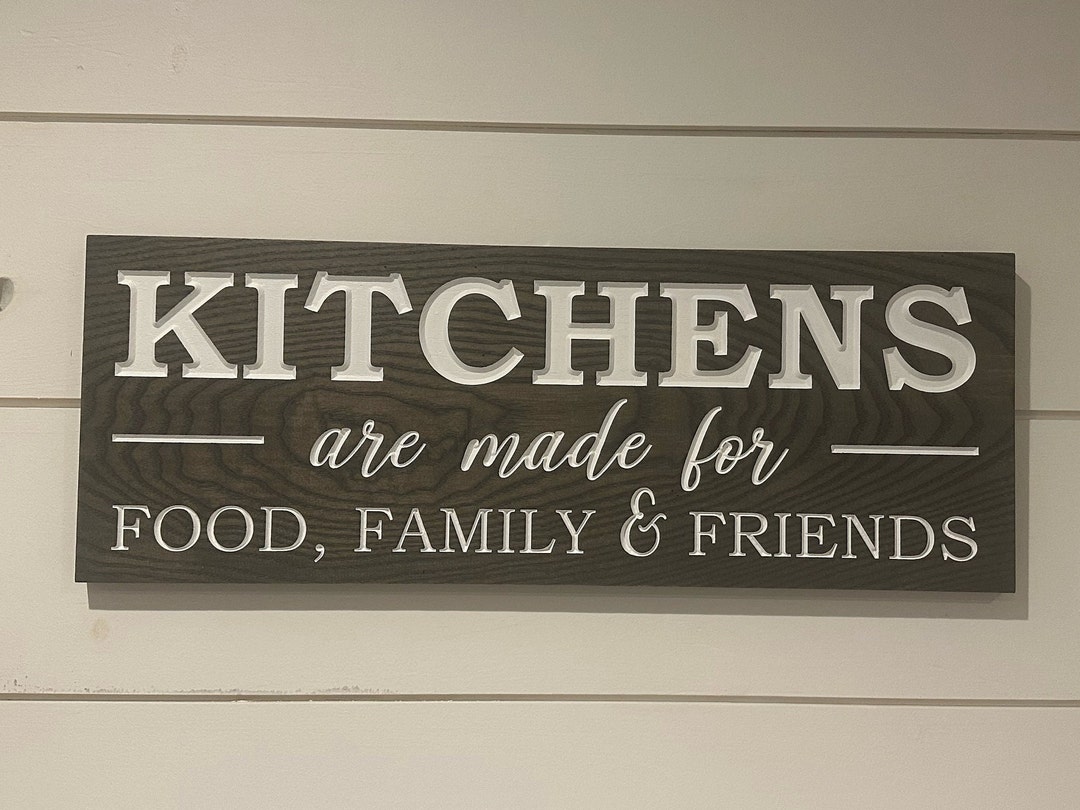 Rustic Farmhouse Kitchen Sign Kitchens Are Made for Food Etsy