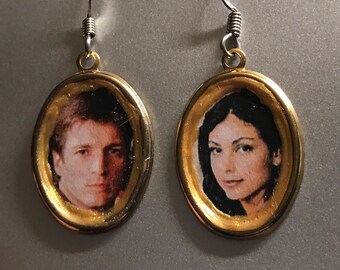 Iconic Images Earrings Malcolm and Inara from Firefly