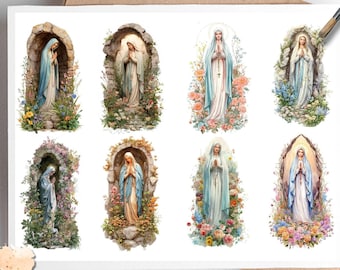 Virgin Mary 4, One Sheet Rice Paper US Letter Size