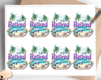 Retired 1, One Sheet Rice Paper US Letter Size