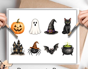 Halloween Assortment 1, One Sheet Rice Paper US Letter Size
