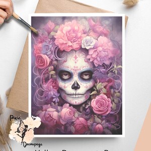 Day Of The Dead 7, decoupagepapier, één vel, US Letter-formaat