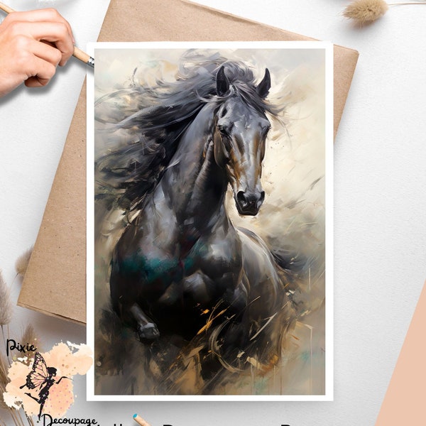 Wild Horse 7, Decoupage Paper US Letter Size, Shipped To You