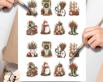Christmas Vibes 2, One Sheet Rice Paper US Letter Size