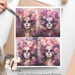 Day Of The Dead 2, decoupagepapier, één vel, US Letter-formaat