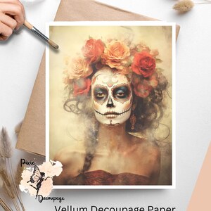 Day Of The Dead 4, decoupagepapier, één vel, US Letter-formaat