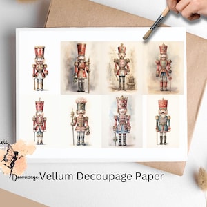 Nutcracker  2  Decoupage Paper US Letter Size, Shipped To You