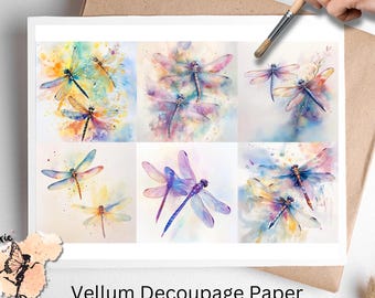 Dragonfly  7 , One Sheet Rice Paper US Letter Size
