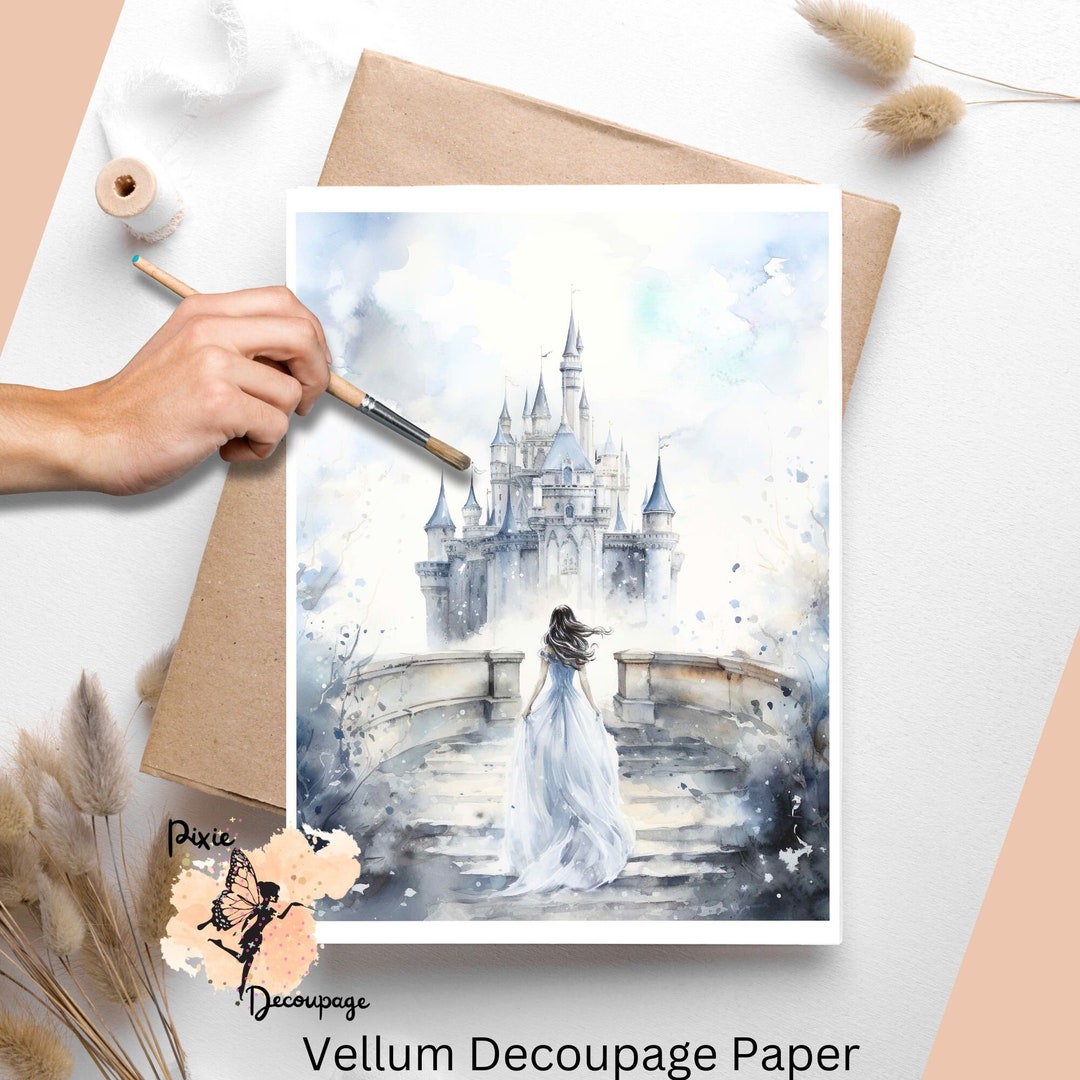 Princess Rice Paper Princess 7 , One Sheet Rice Paper US Letter Size - Etsy