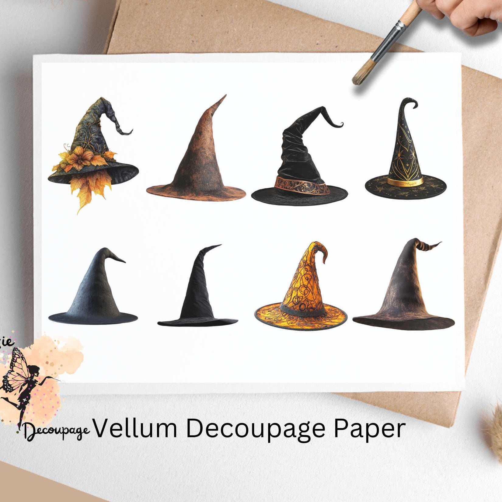 Witch Hat 2, One Sheet Decoupage Paper US Letter Size