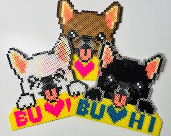 iron bead art french bulldog