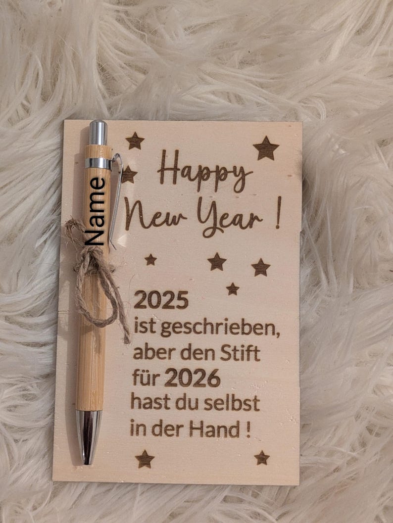 New Year's Eve, New Year's Eve party favor, gift, personalized gift, Christmas, New Year, personalized ballpoint pen, guest gift image 1