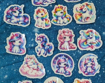 Unicorn stickers, stickers, collecting, Easter treats
