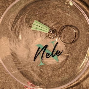 Personalized acrylic keychain with desired name and color, gift tag, Mother's Day, pendant with name, Father's Day