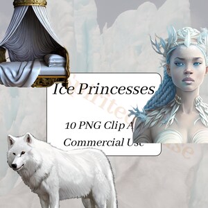 Ice Princesses PNG Clipart| Black girl PNG Clipart| Black Princess| African American girl| Digital Clipart PNG| Commercial Use