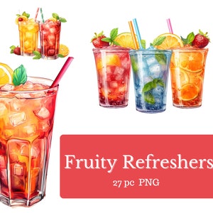 Rafraîchissant fruité Clipart| Boissons aux fruits| Télécharger| Oranges Baies Mangue| PNG transparents Girl Agenda | Téléchargement numérique pour usage commercial