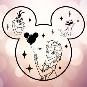 Elsa Svg, Mouse Ears Svg, Frozen Svg, Pdf Png Engrave Craft DIY File Cricut Design