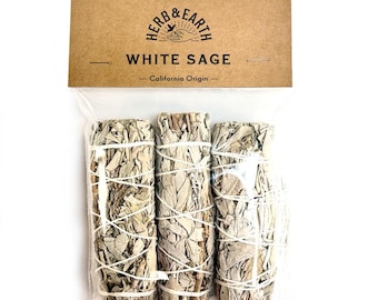 Herb & Earth - White Sage 3pcs