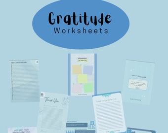 Instant Digital Download: Gratitude Packet for Daily Mental Health Check