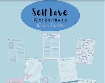 Instant Digital Download Self Love Worksheets