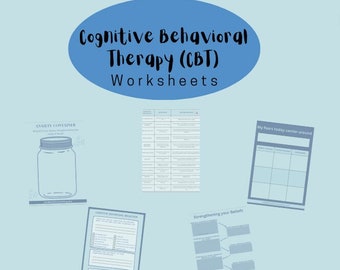 Instant Digital Download Cognitive Behavioral Therapy Worksheets