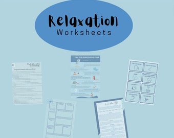 Instant Digital Download Relaxation Worksheets