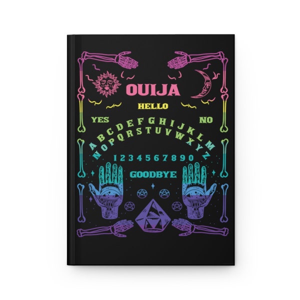 Ouija Board  Hardcover Journal, Spooky Paranormal, Witchy Diary, Unique Notebook, Spell Book, Dark Academia School Books