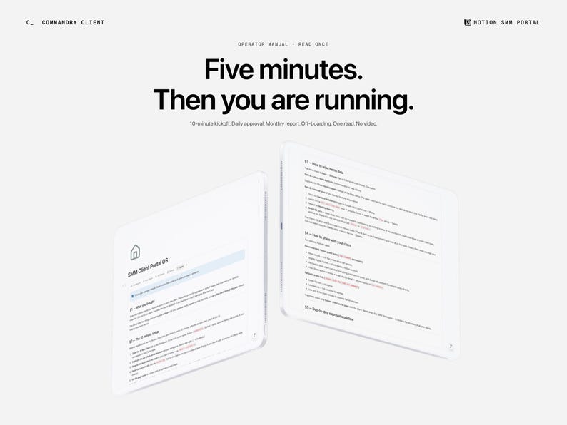 SMM Client Portal OS — Notion Template for Solo Social Media Managers ...