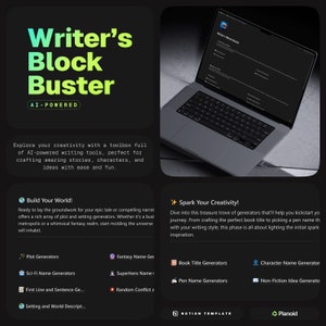 Writer's Block Buster - AI-Powered Creative Writing Toolkit - Inspiration & Idea Generation