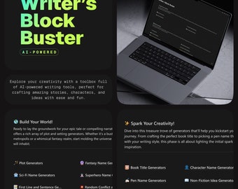 Writer's Block Buster - AI-Powered Creative Writing Toolkit - Inspiration & Idea Generation