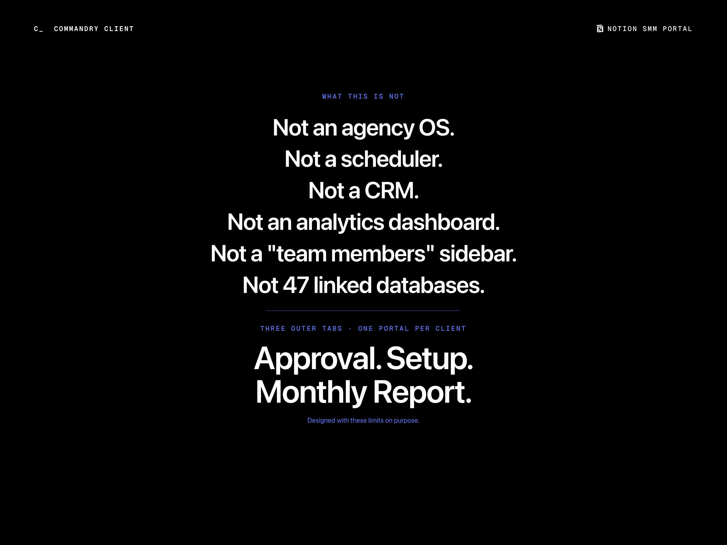 SMM Client Portal OS — Notion Template for Solo Social Media Managers ...