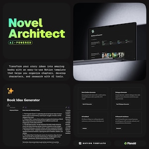 Novel Architect - AI-Driven Writing & Planning Notion Template for Authors - Craft, Structure and Perfect Your Story