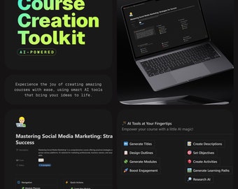 AI-Powered Course Creation Toolkit - Essential Notion Template for Course Creators & Creative Educators