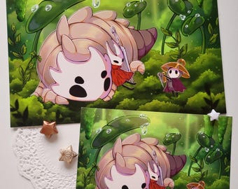 A4/A5 Print // Hollow Knight Silksong Hornet Bellbeast Sherma// art print, illustration, poster