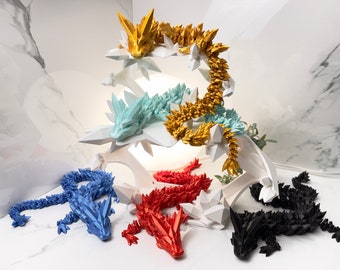 Xxl Crystal Dragon 3d Print - Etsy Xxl Crystal Dragon 3d Print - Etsy