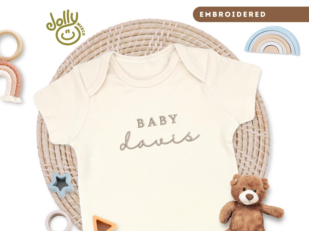 Embroidered Pregnancy Announcement ONESIES® Brand Bodysuit, Personalized with Baby Name or