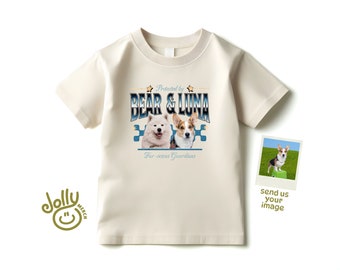Protected by Pet Toddler Shirt, Custom Dog and Cat Portrait Shirt, Personalized Dog Portrait Kids T-shirt, Protected by Dog Kids Shirt
