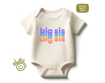 Big Sis Bodysuit, Big Sis Baby Bodysuit, Sibling Bodysuit, Cute Big Sis Toddler Shirt, Baby Shower Gift, Newborn Bodysuit, Kids Tee