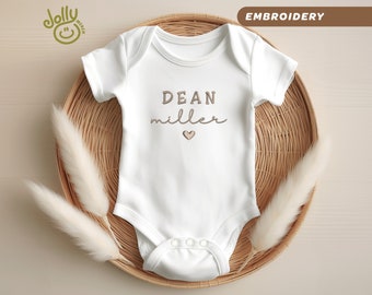 Embroidered ONESIES® Brand Bodysuit, Personalized Baby ONESIES® Brand Bodysuit, Customized Baby Reveal and Pregnancy Announcement Bodysuit