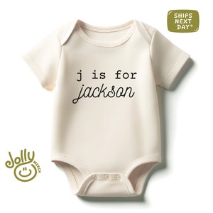 Personalized Name Baby One-piece, Letter is for Name Baby Bodysuit, Personalized Name Toddler Shirt, Baby Shower, Custom Newborn Bodysuit