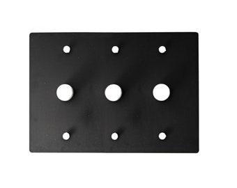 Matte Black With Brushed Nickel Brass Metal Knurled Metal Dimmer Light Switch (3-Gang)