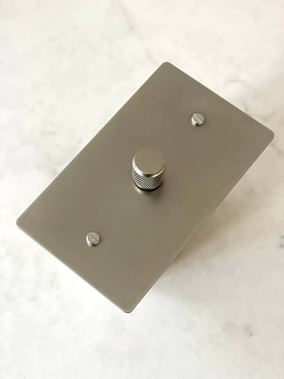 Brushed Nickel 1G Knurled Dimmer Light Switch Etsy