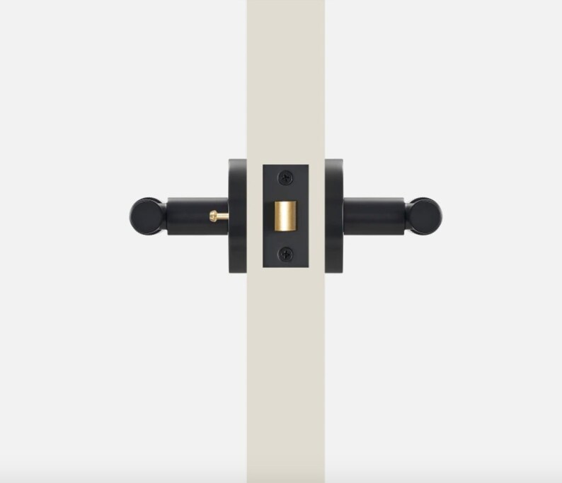 Linear Knurled Solid Brass Door Handle Lever Brass Gold Door Etsy