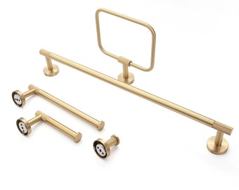 Solid Brass Gold Knurled Towel Bar Bathroom Accessories Hand Towel Handle Ring Decorative Modern Retro Metal Rack Rod Hardware