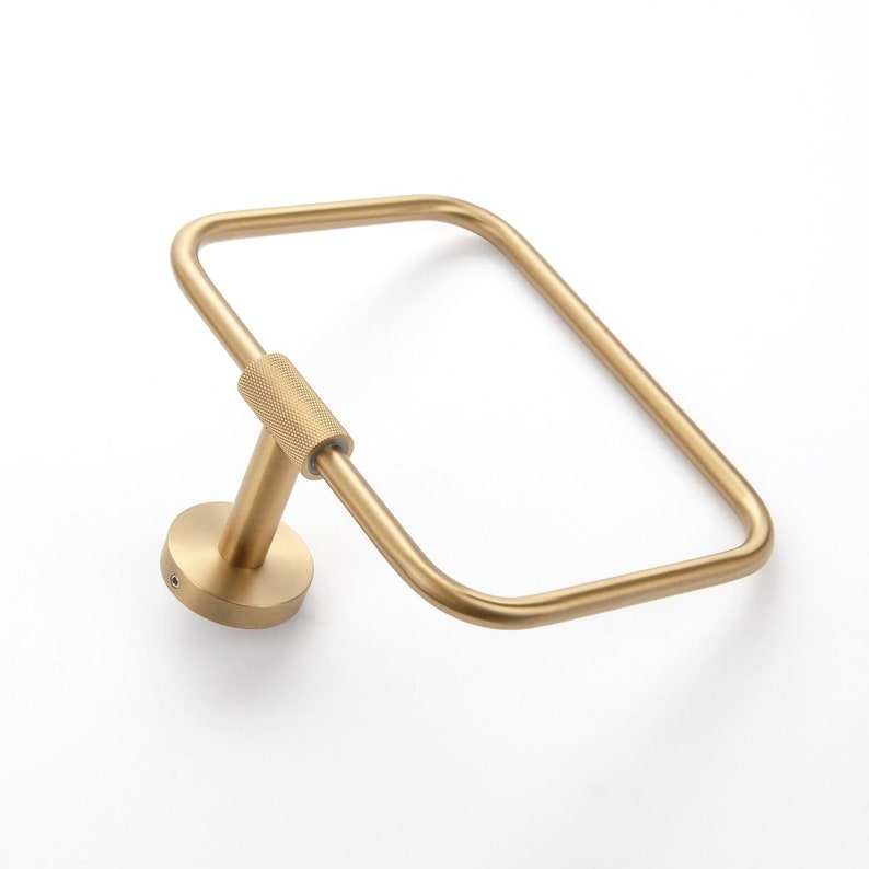Solid Brass Gold Knurled Towel Bar Bathroom Accessories Hand Etsy New