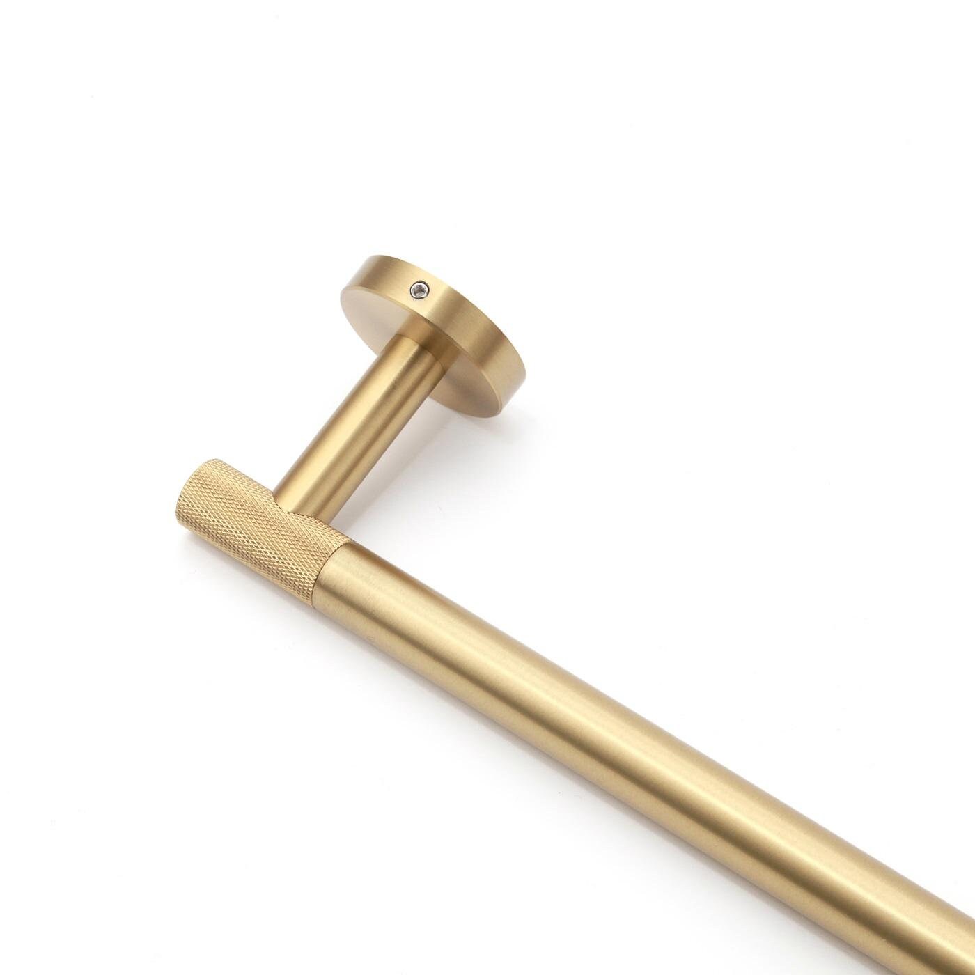Solid Brass Gold Knurled Towel Bar Bathroom Accessories Towel Etsy