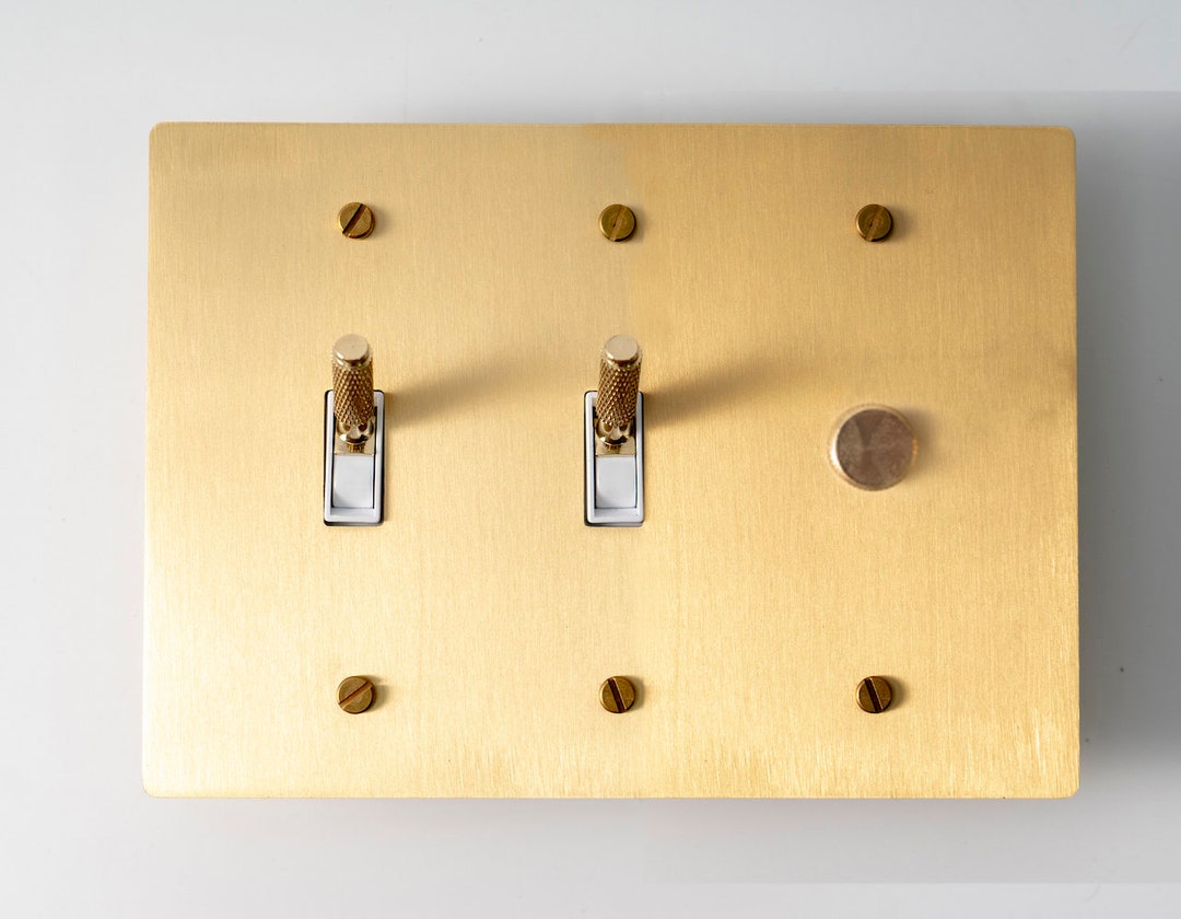 Solid Gold Brass With White Crossed Knurled Design Toggle and Etsy